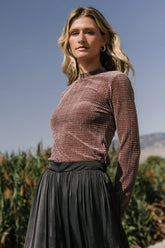 Joss Velvet Top | Dusty Clove